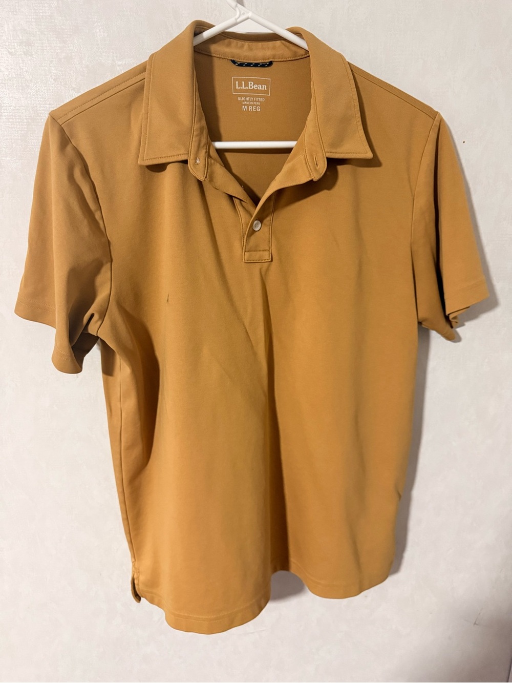 L.L. Bean Men's Polo Shirt in Caramel